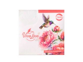 Салфетки "Колибри" 100л белая Viva Love